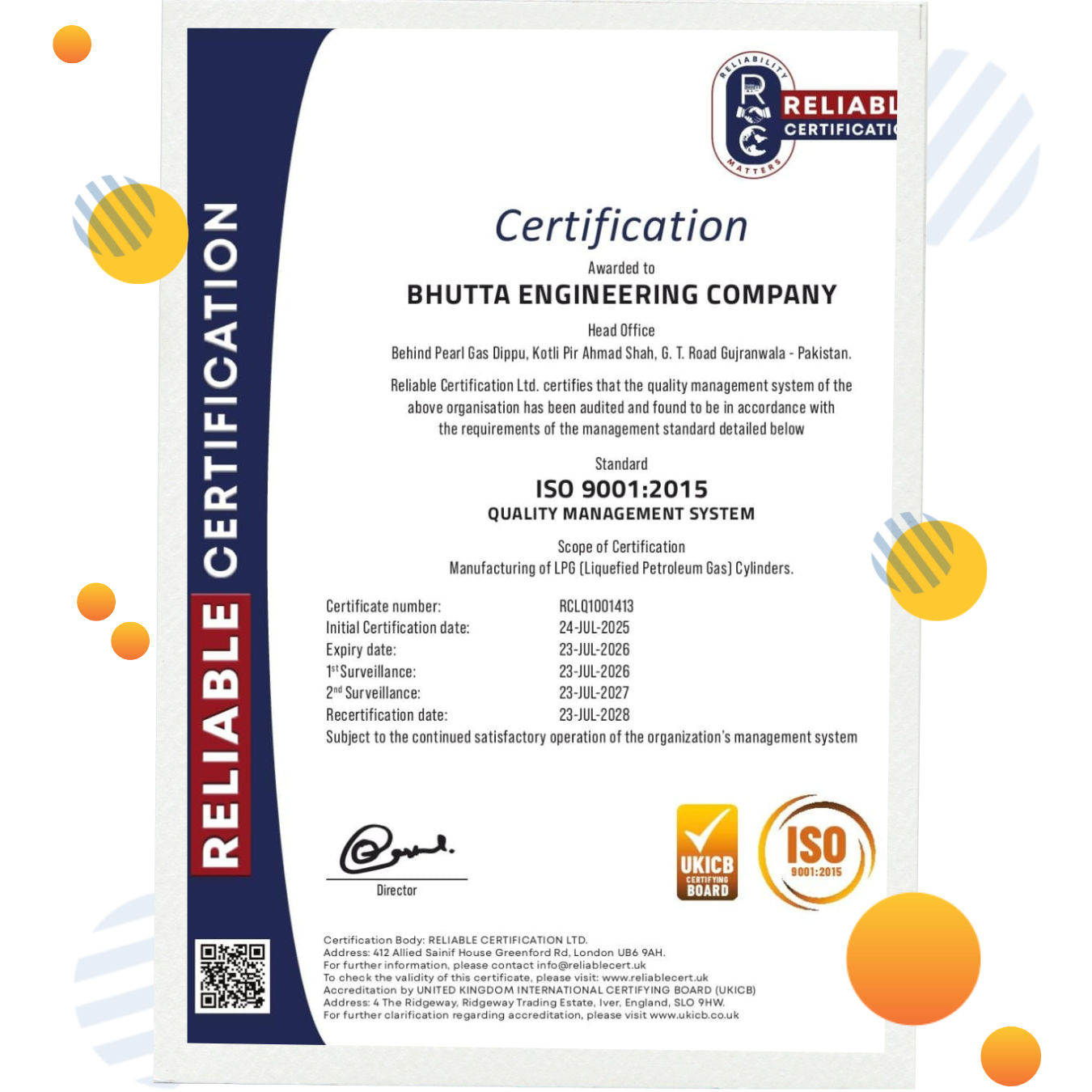 ISO Certificate